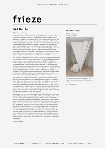 Frieze: Nick Hornby, Churner and Churner – Ara H. Merjian