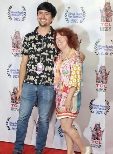 Director Ayrton Carrazco and Clara Berta at Silicon Beach Film Festival, TCL Chinese Theatres, Los Angeles, 2025.