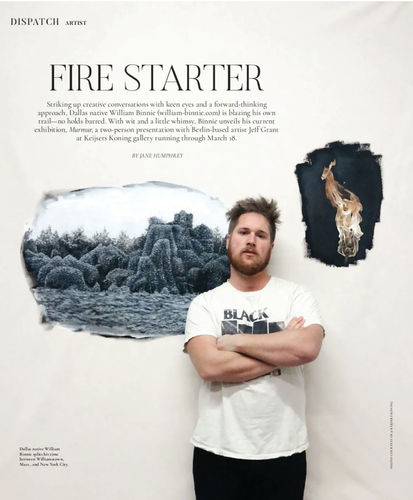 cover shot of Modern Luxury Dallas with portrait of artist