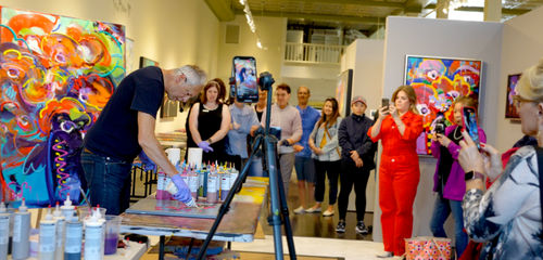 Live Painting with Simon Bull, at Meuse Gallery Saint Helena