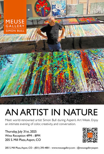 An Artist In Nature, Meet world-renowned artist Simon Bull during Aspen’s Art Week. Enjoy an intimate evening of color, creativity,...