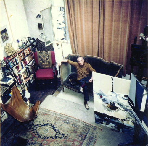 Georges Csató in his studio