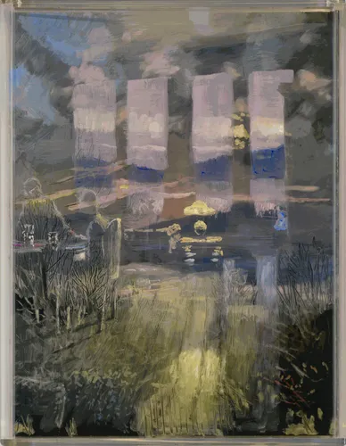 January, Evenings, Inside Over Outside © Martin Weinstein 2022 , 20.75 x 27 x 3 inches