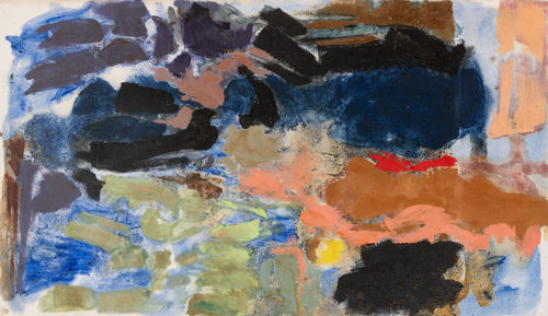 Friedel Dzubas Untitled, circa 1980 Magna on canvas 31 1/2 x 52 1/4 inches