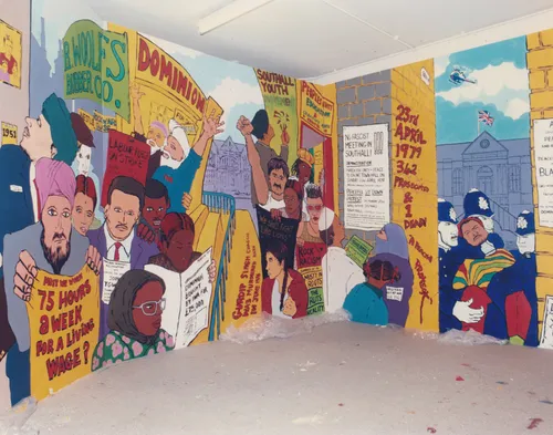Southall Black Resistance Mural , With Kieth Piper for the GLC Anti Racism Project