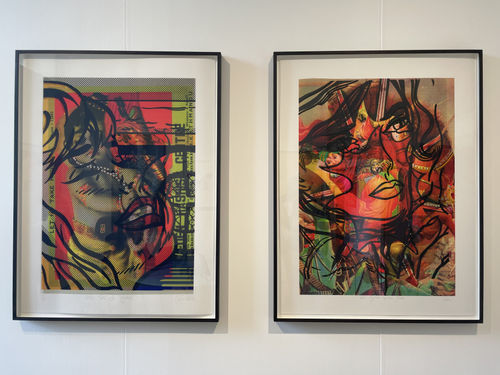 Chila's works on show at the London Original Print Fair