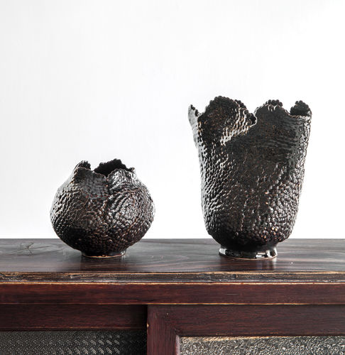 Dark Variation #1&2, 2021, hand built porcelian