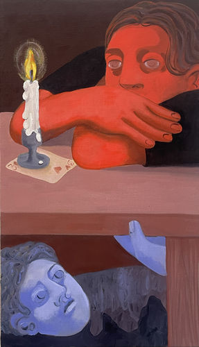 Waiting for Change (detail), 2026, Oil on linen, 51 x 41 cm