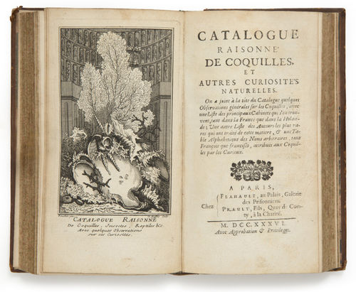 Gersaint’s 1736 catalogue of shells and natural curiosities, one of the earliest systematic catalogues of a collector’s cabinet, pioneering methodical documentation of a collection and marking the beginnings of the catalogue raisonné tradition.