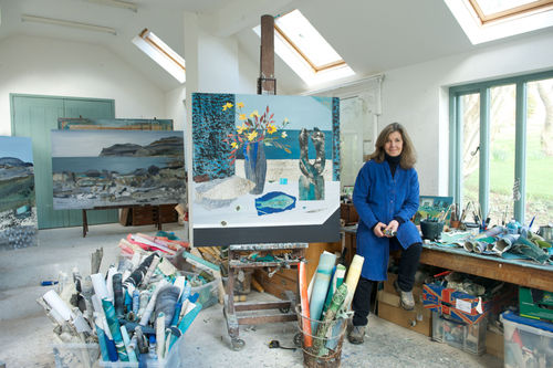 Marzia Colonna at her studio in Dorset