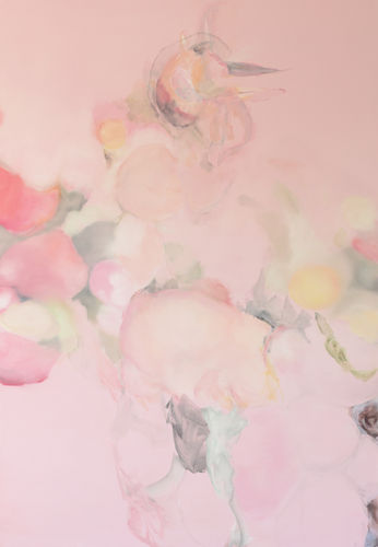 (detail) Barbara Ellmerer, Organell Margulis 8, 2023 oil on canvas 230 x 160 cm. © Barbara Ellmerer, Photo: Gerold Hänggi