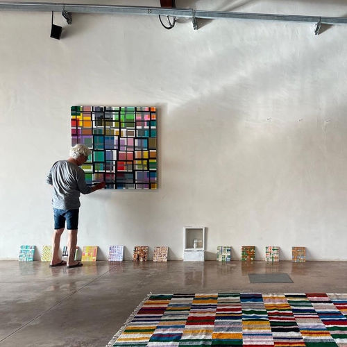 Beat Zoderer, Kreuzweise (2007) 136x100 cm, Foam Tacker on MDF framed