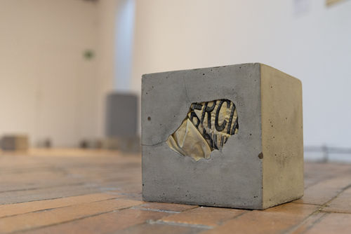 Installation view, Teresa Margolles: Estorbo, MAMBO Museo de Arte Moderno de Bogotá, Bogotá, Colombia, 2019