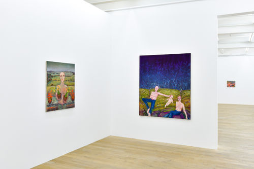 Installation view, Andriu Deplazes: Körper in diffusem Licht, Galerie Peter Kilchmann, Zurich, Switzerland, 2021, Photo: Sebastian Schaub