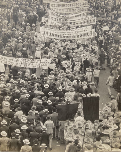 Tina Modotti, Labor Parade [Ejidatarios Parada, International Worker’s Day, Mexico City, 1 May, 1926]