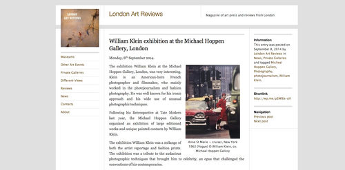 William Klein exhibition at the Michael Hoppen Gallery, London