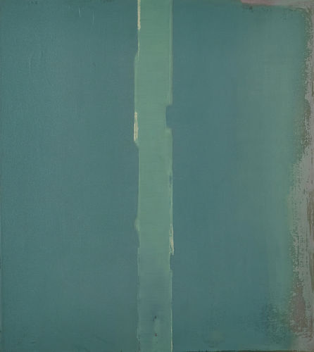 In the Margins IV, 2025 Signed & dated Oil on linen with organza 95 x 85 cm