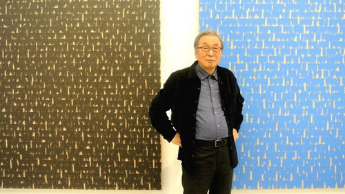 [전시현장:인터뷰]단색화가 최명영‥추사 김정희 ‘一橫’과 흔적의 ‘평면조건’[4월21~5월29일, 더 페이지갤러리]