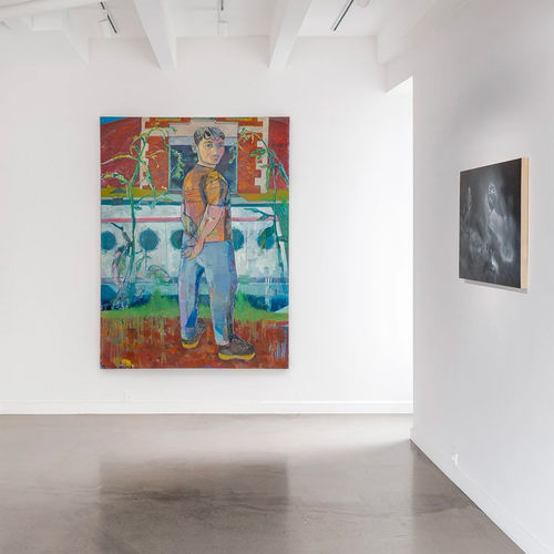 Installation shot from the group exhibition Trust in Mortals with artists Xavier Robles de Medina, Igor Moritz, Kristian Touborg and Bendix Harms shown shown at Brigade Gallery in Copenhagen, Denmark