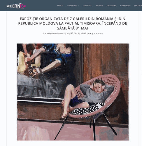 Expoziție organizată de 7 galerii din România și din Republica Moldova la PALTIM, Timișoara, începând de sâmbătă 31 mai