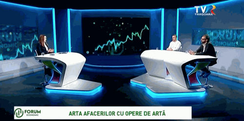 Andrei Jecza (Jecza Gallery) & Andi Popescu (Himera) at TVR Timisoara