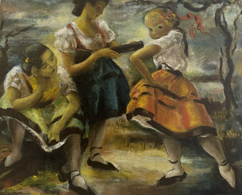 Mary Cockburn Mercer, (Girls dancing), c. 1940s