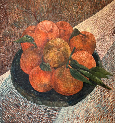Bowl of Citrus on a Balcony Ledge, 2024 by Jess Cochrane