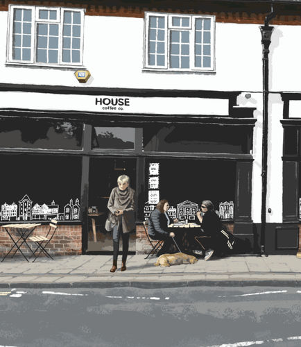 Coffee Shop by Charlie Adlard