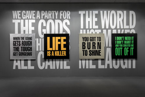 JOHN GIORNO - VINYL PAINTINGS, Art Basel - Feature, Basel, Switerzalnd