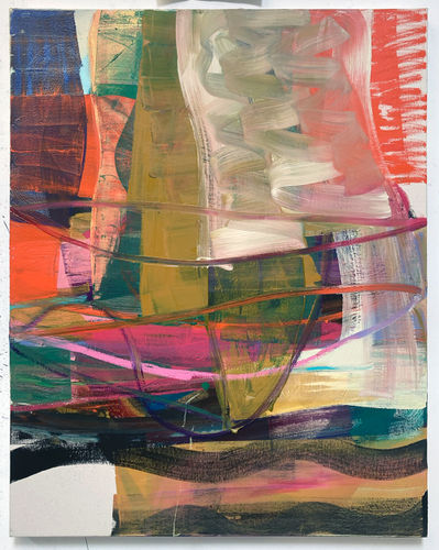 Munro Galloway, The Rest is Smoke, 2025, oil on canvas, 56 x 44"