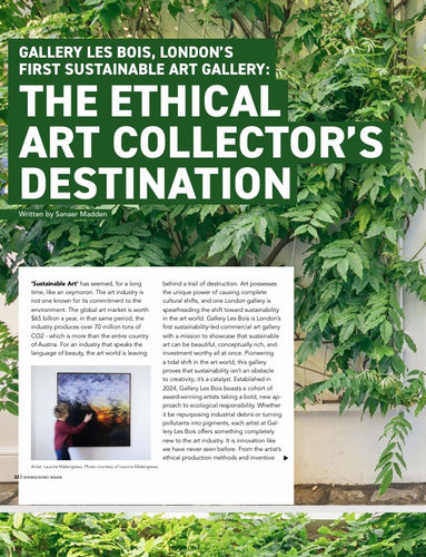 THE ETHICAL ART COLLECTOR'S DESTINATION, Sustainable Business Magazine - Issue 122