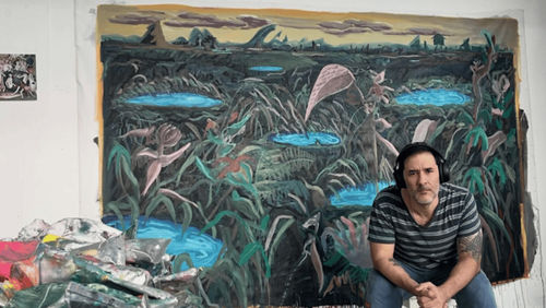 “Todas las manifestaciones del agua”, la nueva muestra pictórica de Mario Dávalos, es una reflexión pictórica sobre naturaleza, simulación y contemporaneidad. (Fuente externa)