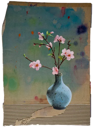 Maria Torp, Japan, 2026, Oil and acrylic on cardboard, 13,5 x 53 cm