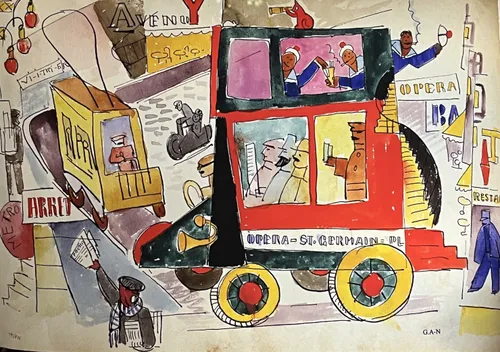 GAN (Gösta Adrian-Nilsson), On the bus from 'The Adventures of Three Little Sailors in Paris'