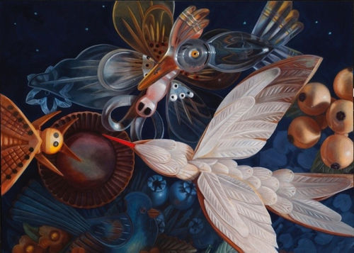 Ann Ekstrom, Night Bloomer, Oil Painting.