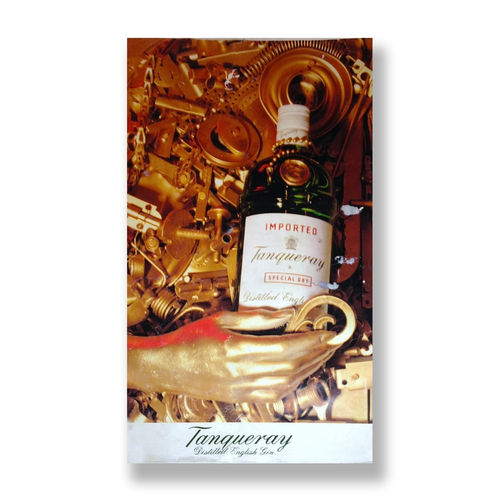 TANQUERAY Ad with Artwork by the Artist, Assemblage Gold 1990