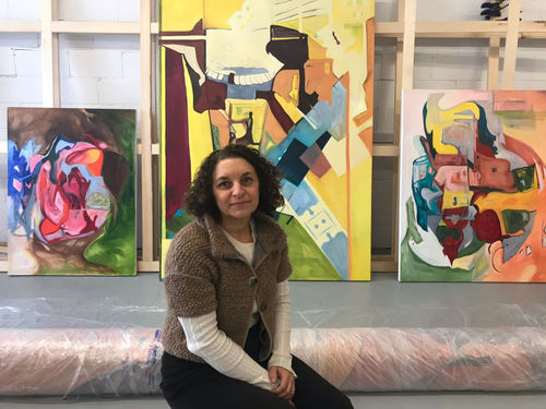 Rosi Di Meglio, BFA 21, at her studio in Montreal’s Garment District