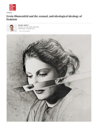 Erwin Blumenfeld in Globe and Mail