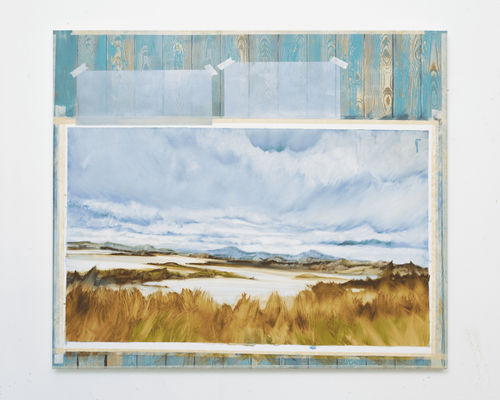 Alastair Gordon, Loch Maraig Holds a Secret, oil and acrylic on canvas, 47 1/4 x 55 in.