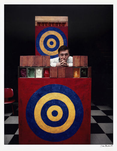 Dan Budnik, Jasper Johns at the Ernst Haas Studio with Target with Plaster Casts and Target with Four Faces, East...