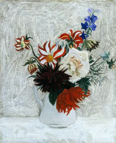 Dahlias and Larkspur, 1930 - SOLD
