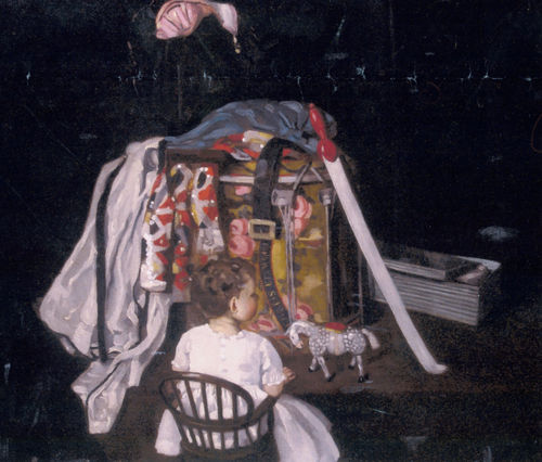 Mabel Pryde, Kit with Harlequin Clothes, c.1905