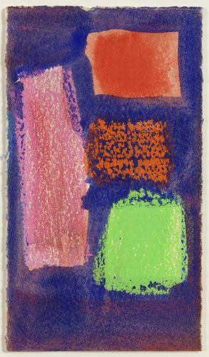 'Quarto', 1977; initialled; signed, titled and dated on backboard, watercolour and oil pastel on paper (sold)