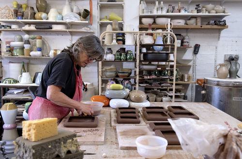 Nicola Tassie in her studio