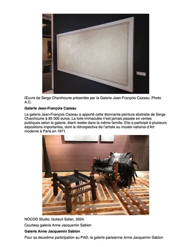 Notre sélection au PAD Paris 2024