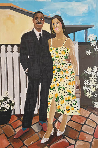 Soimadou Ibrahim, Sweet and Sour (detail), acrylic on canvas, 100 x 150 cm