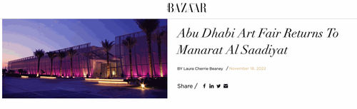 Abu Dhabi Art Fair Returns To Manarat Al Saadiyat