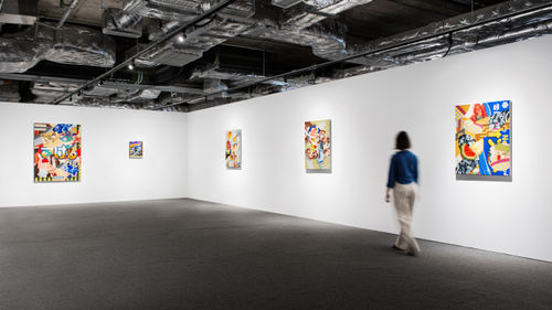 “Traces of Love and Timeless Adventure” by Ziping Wang, installation view at K11 MUSEA, Hong Kong, September 22 – October 10, 2023. Photo: Ricky Choy. © Ziping Wang. Image courtesy of the artist and Galerie Marguo.