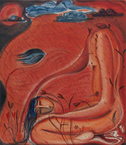 Kinga Bartis, Don’t look down, but remember sometimes, to before you were. It will help you seeing cleaner in darkness, 2024 (detail)