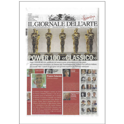 Power 100 “Classico”: The Leaders of Historicized Contemporary Art, AFTER THE POWER 100 “2.0” PUBLISHED IN THE PREVIOUS ISSUE, WE...